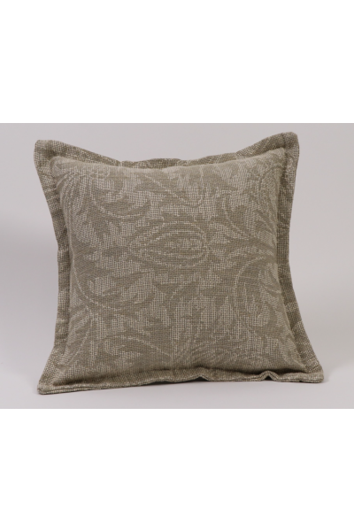 Morris & Co Tan Embroidered Pillow